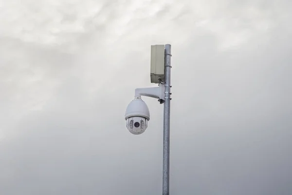 Cámara Seguridad Ciudad Poste — Foto de Stock