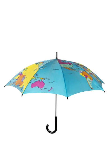 Parapluie Coloré Ouvert Sur Fond Blanc — Photo