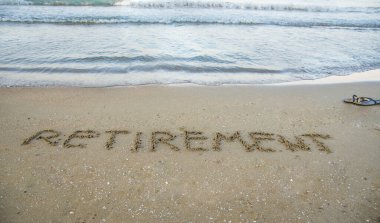 Kum Plajı'nda deniz tarafından yazıldı emeklilik
