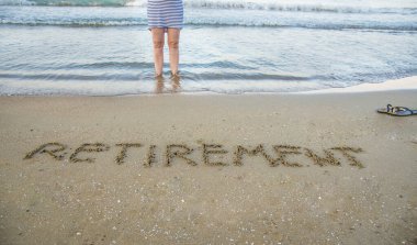 Kum Plajı'nda deniz tarafından yazıldı emeklilik