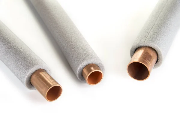 Insulation Heating Pipes White Background — Stock Photo, Image