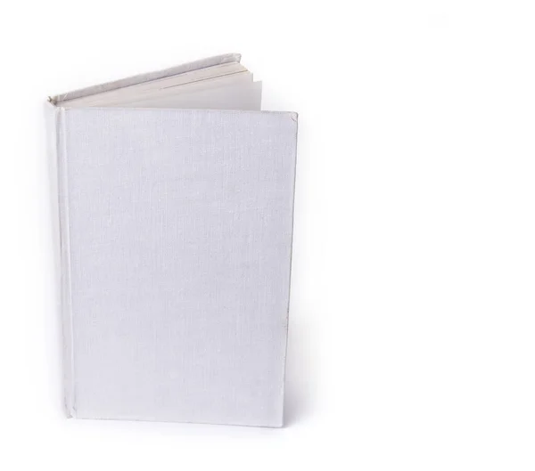 Livro Capa Branco Vertical Sobre Branco — Fotografia de Stock