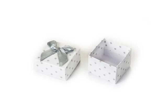 Pequeña Caja Decorada Con Lazo Para Joyas — Foto de Stock