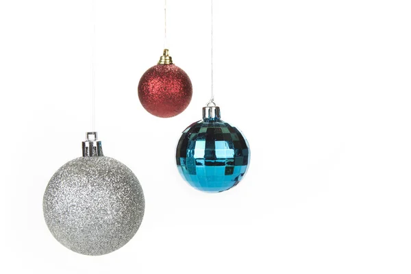 Decorazione Palle Natale Sfondo Bianco — Foto Stock