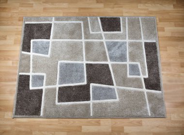 Kaplama parke zeminde modern halı