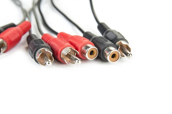 Cinch Rca Connectoren Voor Audio Video — Stockfoto