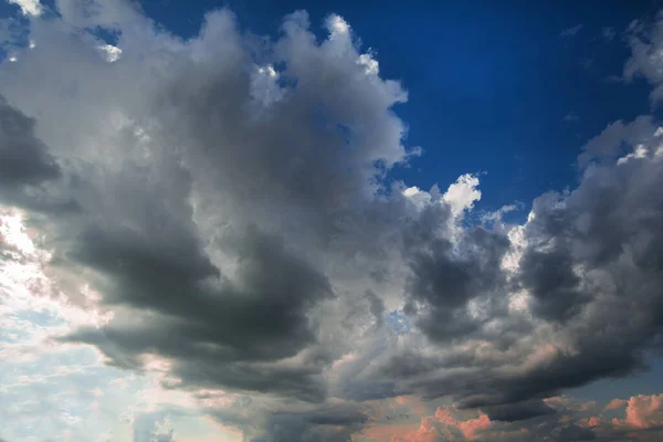 Stormy Clouds Blue Sky Sunset — Stock Photo, Image