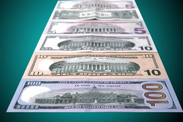 Les Dollars Américains Rapprochent Contexte Partir Des Dollars — Photo