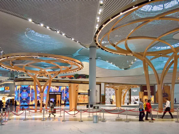 Istanbul Turquía Octubre 2019 Pasillos Arquitectura Moderna Nuevo Aeropuerto Estambul — Foto de Stock