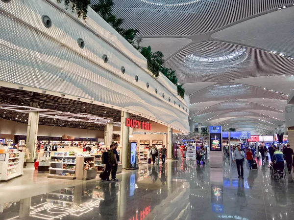 Istanbul Turkey October 2019 Modern Architecture Hallways New Istanbul Airport — стоковое фото