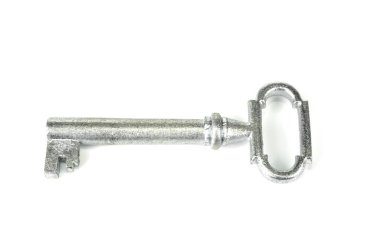 Beyaz arkaplandaki Retro anahtarı. İş başarısı konsepti.