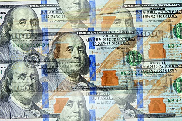 Arka Plan Efekti Olarak 100 Dolarlık Banknot Başarı Konsepti — Stok fotoğraf