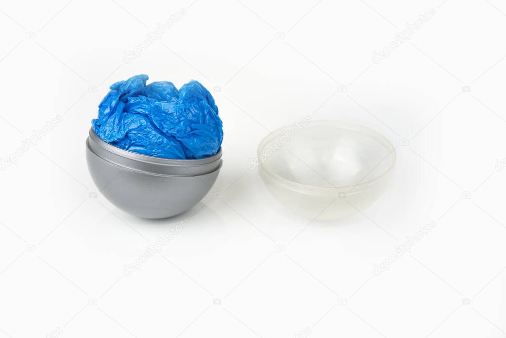 Disposable shoes protection on a white background