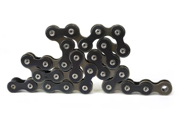 Bicycle Bike Chain White Background Strength Power Concept — Stock Photo, Image