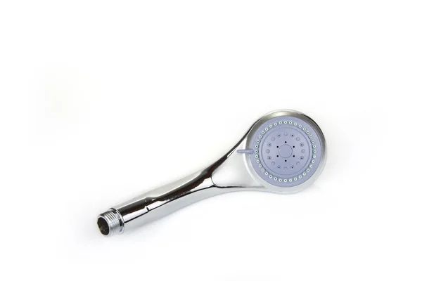 New Silver Shower Head White Background — Stock Photo, Image