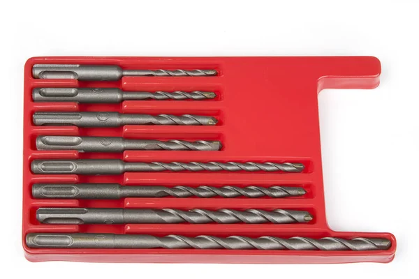 Sds Metal Drill Set White — Stock Photo, Image