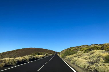ıssız dağ yolu, teide tenerife Kanarya Adaları