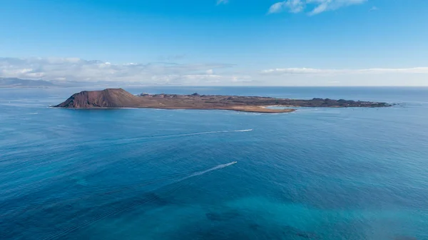 Aerial view of the lobos island, fuerteventura — Stock Photo, Image