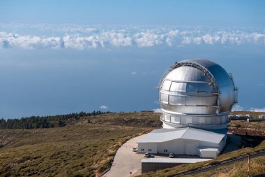 Roque De Los Muchachos, La Palma 'dan Gözlemevi Manzarası