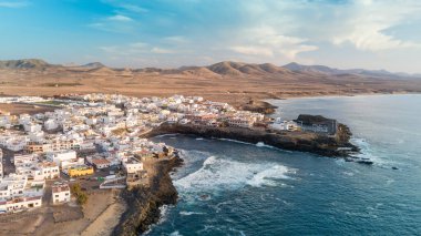 Aerial view of El Cotillo bay, fuerteventura. Canary islands clipart