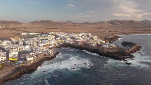El Cotillo Aerial, Fuerteventura, Spain — стокове відео