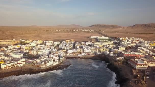 El Cotillo Aerial, Фуэртевентура, Испания — стоковое видео