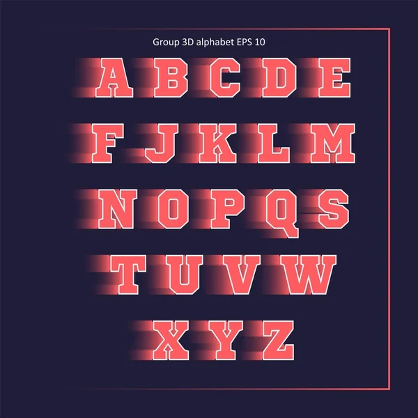 Alphabet rose équipe sportive — Image vectorielle