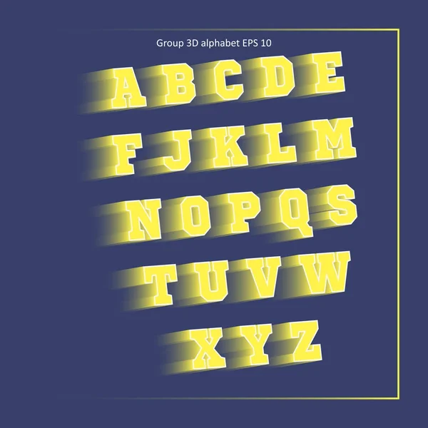 Κίτρινο σπορ ομάδα αλφάβητο — Διανυσματικό Αρχείο