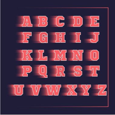 Alfabe spor 3d vektör pembe