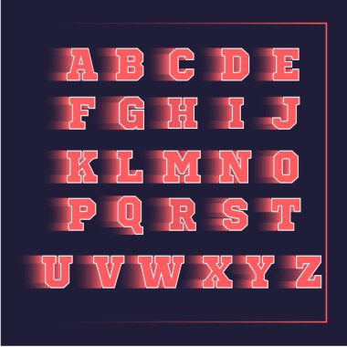 Alfabe spor 3d vektör pembe