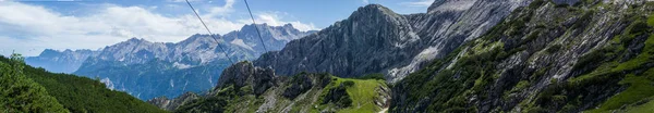 Alpspitze, güneyinde Bavyera büyük panorama