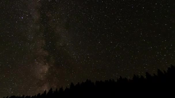 Cielo Nocturno Vía Láctea — Vídeos de Stock