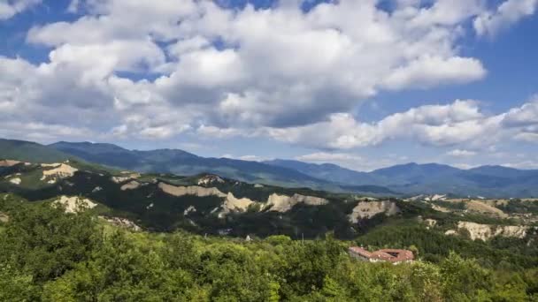 Rozhen Monastery Sand Pyramids — Stock Video