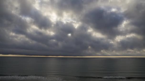 Langit Gelap Atas Laut Hitam — Stok Video