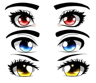 Çift anime göz.