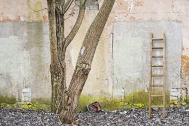 terk edilmiş grunge duvar