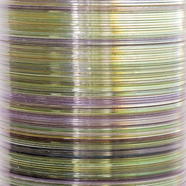 Stapel von Compact Discs — Stockfoto