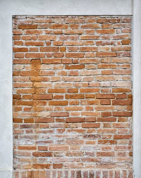 Abandoned grunge brick stucco wall background — Stock Photo, Image