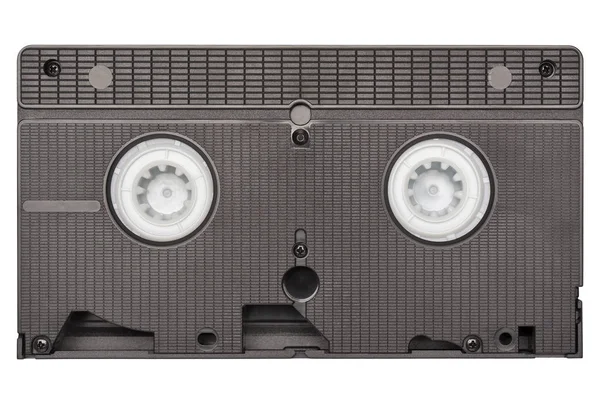 Cassette vidéo, face arrière isolée sur fond blanc — Photo