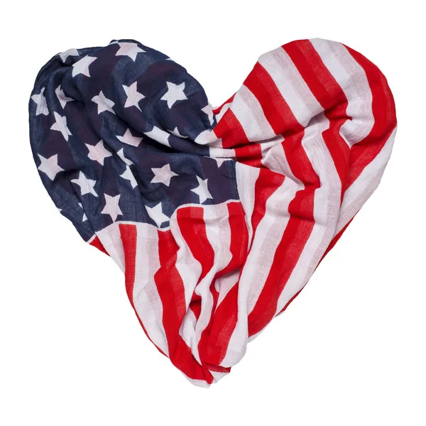 Herzförmige amerikanische Flagge — Stockfoto