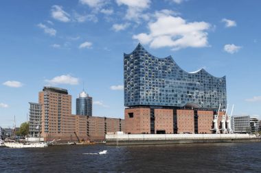 Elbphilharmonie concert hall, Hamburg harbour on the Elbe river clipart
