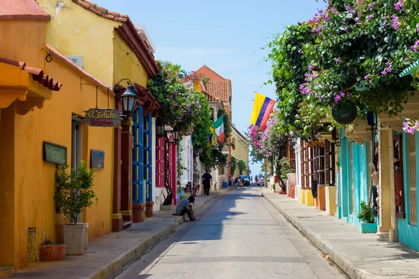 Escena de la calle Cartagena de Indias, Colombia —  Fotos de Stock