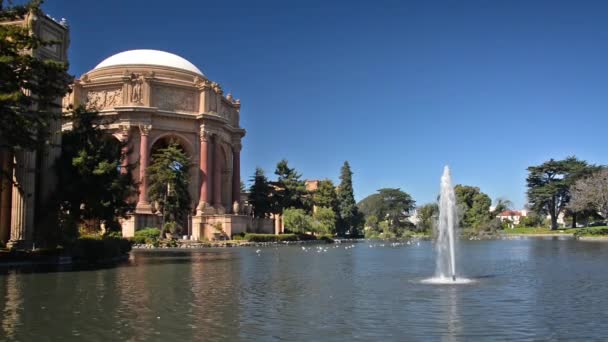 Palace of Fine Arts in San Francisco — Stock Video