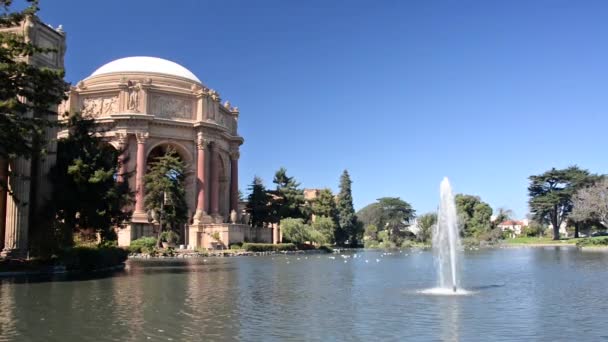Palacio de Bellas Artes de San Francisco — Vídeos de Stock