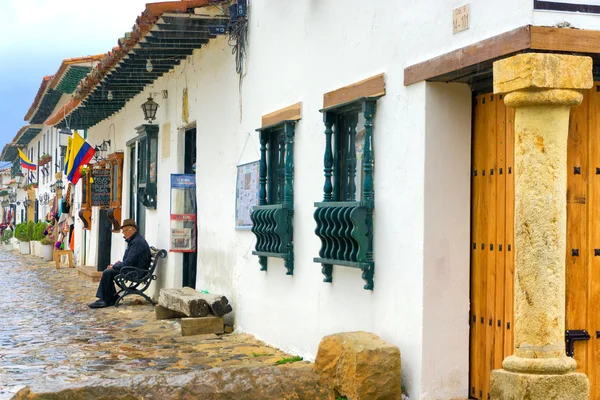 Villa de Leyva Street View — Stock Photo, Image