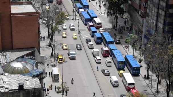 Bogotá, Colômbia Congestionamento de tráfego — Vídeo de Stock