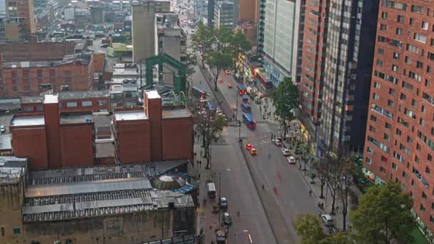 Лапс времени на дорогах Боготы — стоковое видео