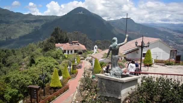 Jesus and People on Monserrate — ストック動画