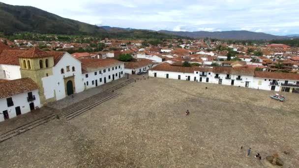 Villa de leyva Luftbild — Stockvideo