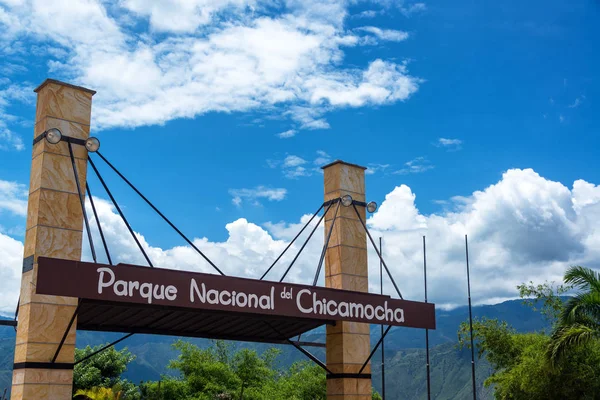 Знак Chicamocha Національний парк — стокове фото
